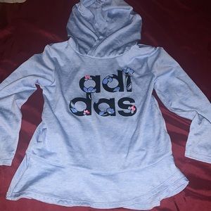 Adidas girls blue hoodie size small